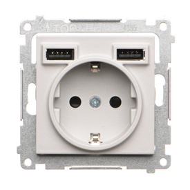 Gniazdo Schuko ze zintegrowaną ładowarką Simon 55