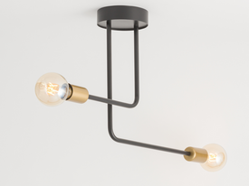 GINO 2 plafon czarny złoty