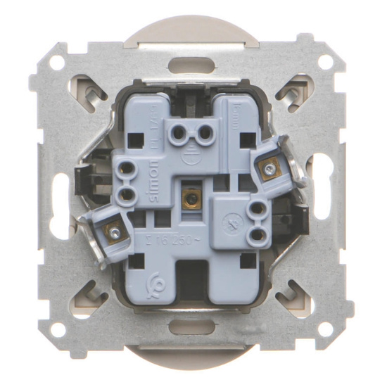 Gniazdo wtyczkowe podwójne bez uziemienia Simon 55 TG2MCZ.01/144