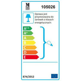 Biały kinkiet Fredrikshamn 1L 105026 Markslojd 