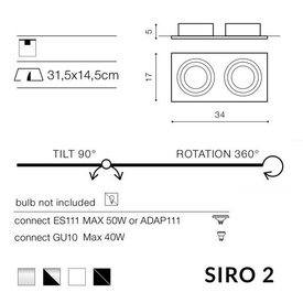 Wpust kierunkowy SIRO 2 aluminum Azzardo