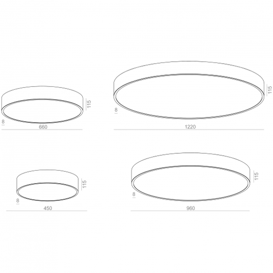 Plafon BIG SIZE next round 66 cm 4000K mikropryzma LED AQFORM