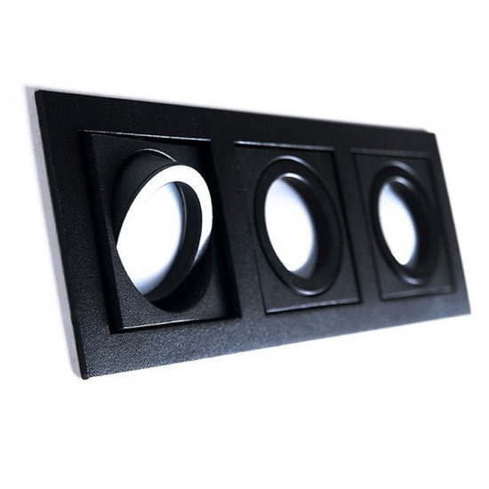 Potrójny wpust PACO 3 czarny Azzardo