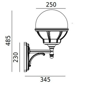 Kinkiet zewnętrzny Bolonia Norlys art 361 biały