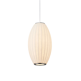 Lampa wisząca SILK BARREL biała 50 cm