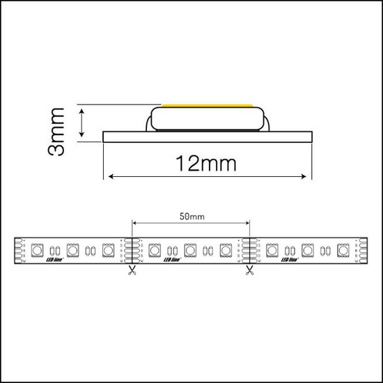 Taśma 300 SMD5050 12V 2700K RGBW 19,2W LED line 247071