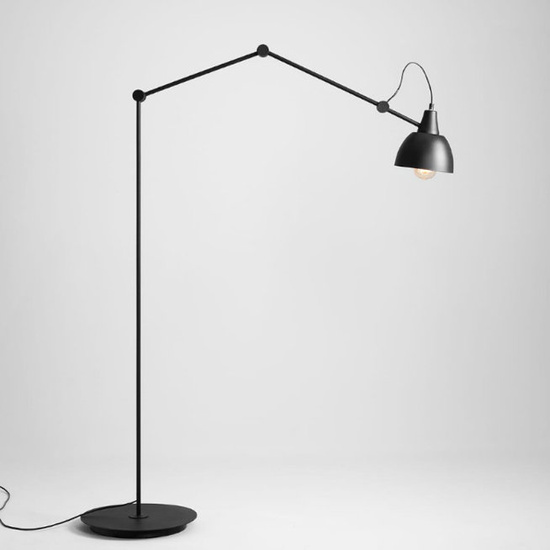 Lampa podłogowa Aida 843A czarna ALDEX