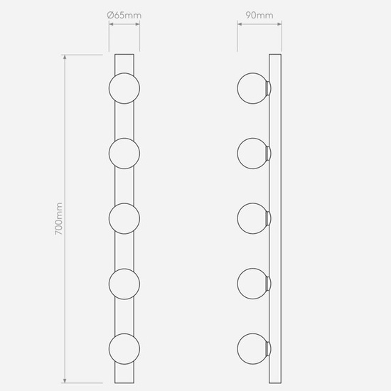 Kinkiet łazienkowy Cabarte 5 II 1087010 Astro Lighting