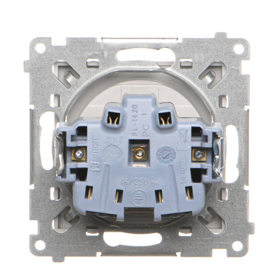 Gniazdo pojedyncze bez uziemienia Simon 55