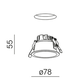 oprawa HOLLOW lens LED hermetic wpuszczana