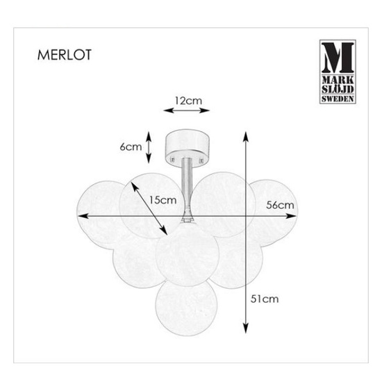 Plafon MERLOT Markslojd 107912 złoty 