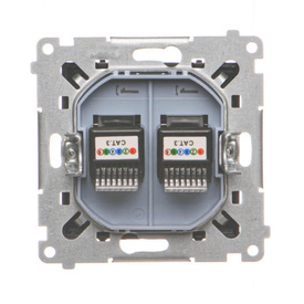 Gniazdo telefoniczne podwójne RJ12 Simon 55