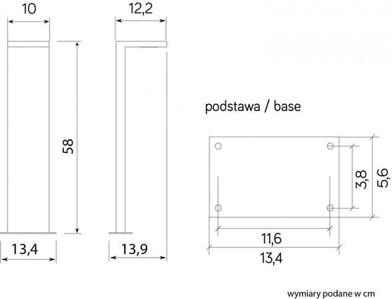 Lampa stojąca zewnętrzna KARO KR-580 SU-MA