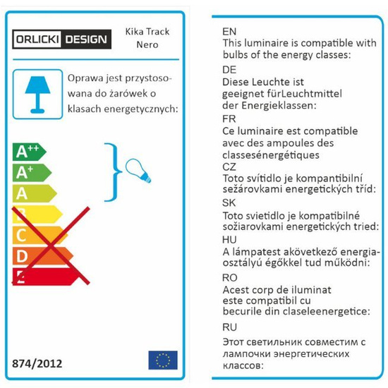 Oprawa do szynoprzewodu Kika Track Nero Orlicki Design