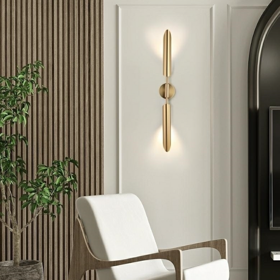 MOOSEE lampa ścienna LOCCA złota