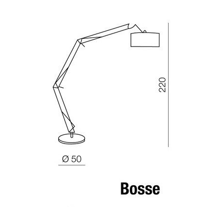 Lampa podłogowa Azzardo Bosse biała 