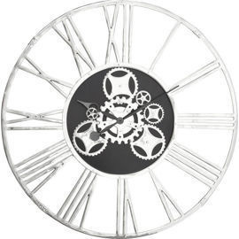 Wielki chromowany Zegar ścienny Gear 120cm Kare Design 35183