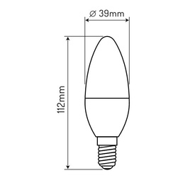 Żarówka LED line E14 SMD 170~250V 630lm 7W biała ciepła 2700K