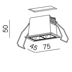 RAFTER points 8 LED trim wpuszczany AQFORM