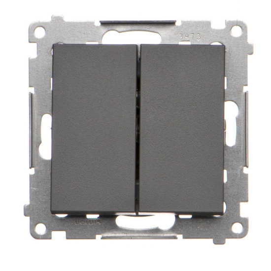 Łącznik jednobiegunowy + przycisk LED Simon 55