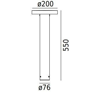 Słupek ogrodowy Borg Bollard 6170 aluminium