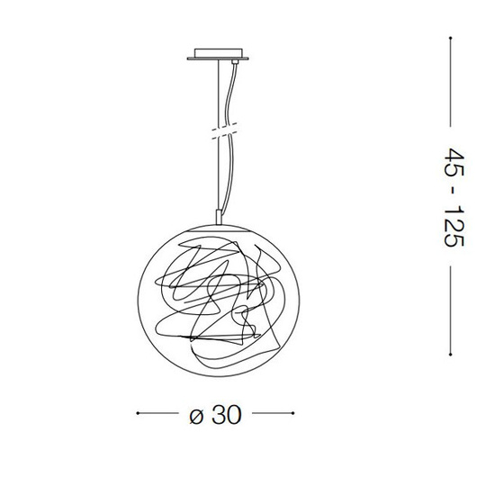 LAMPA WISZĄCA MAPA MAX SP1 D30 045115 IDEAL LUX