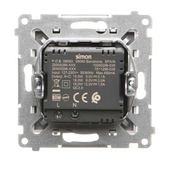 Ładowarka USB podwójna Simon 55