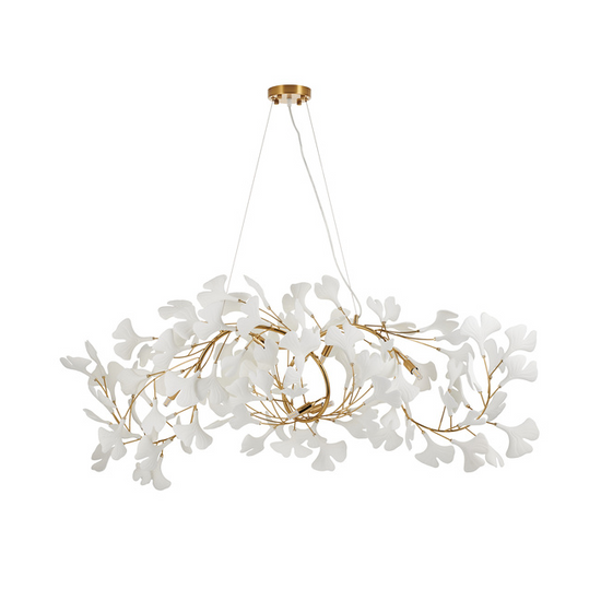 Lampa wisząca Botanika WAVE złoto - biała 125cm 