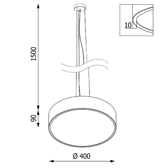 Lampa wisząca Aba E27 40 srebrny alu mat Cleoni