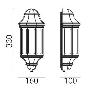 Kinkiet zewnętrzny Genova Mini Norlys art.175 biały