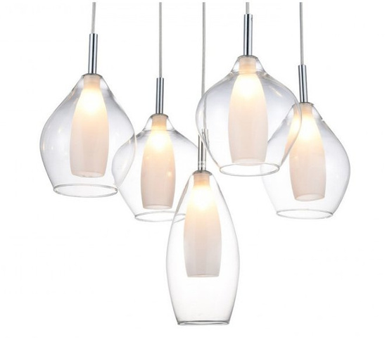 Lampa wisząca do wysokich pomieszczeń Amber Milano Clear Azzardo