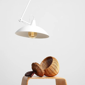 BIAŁA LAMPA NA WYSIĘGNIKU MELOS 808PL-G  ALDEX