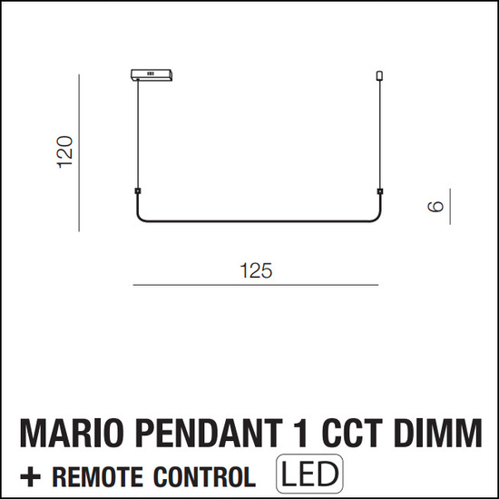 Lampa wisząca Mario 1 CCT DIMM Azzardo AZZ5445