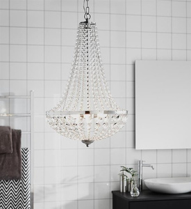 Żyrandol kryształowy GRÄNSÖ Markslojd 107551 chrom IP44