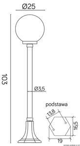 Lampa stojąca KULE CLASSIC K 5002/2/KP 250 SU-MA 