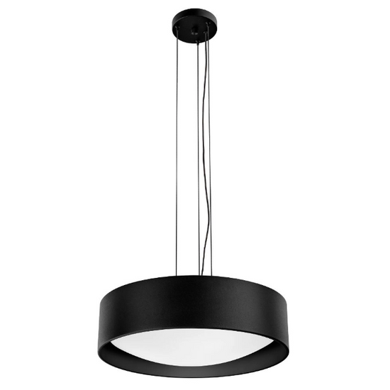 Lampa wisząca VERO czarna, 45 cm, czarne wnętrze KASPA