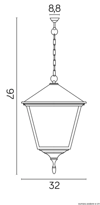 Lampa wisząca RETRO KWADRATOWE K 1018/1/BD KW SU-MA