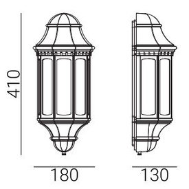 Kinkiet zewnętrzny Genova Norlys art.170 czarny