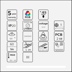 Taśma 300 SMD5050 12V RGB 14,4W LED line 240522 