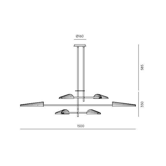 Lampa wisząca BION C1306/6/ORO Aromas 