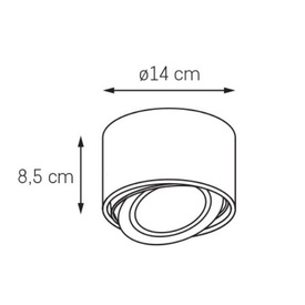 Reflektor sufitowy Lumos 1 KASPA Biały