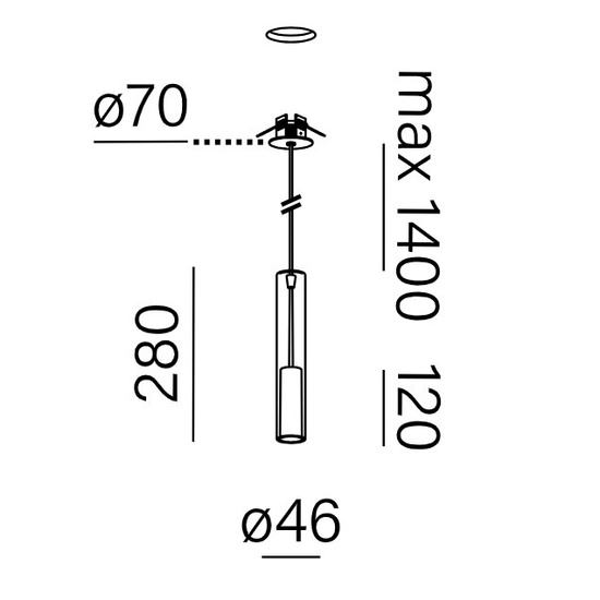 Lampa wisząca MODERN GLASS mini LED G/K AQform