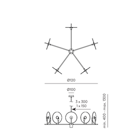 Lampa wisząca ERTO C1257/5/CERAMIC Aromas 