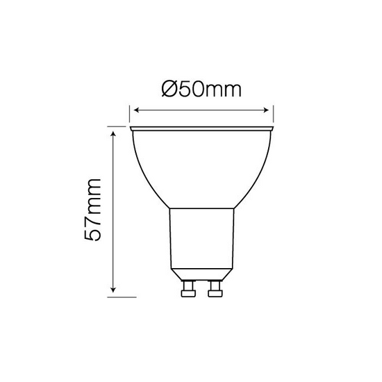 Żarówka LED line® GU10 5W 4000K 450lm 220-260V 120°