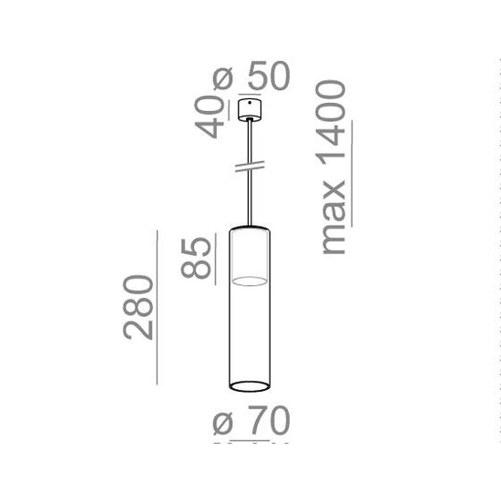 LAMPA WISZĄCA MODERN GLASS TR Tube GU10 230V AQFORM