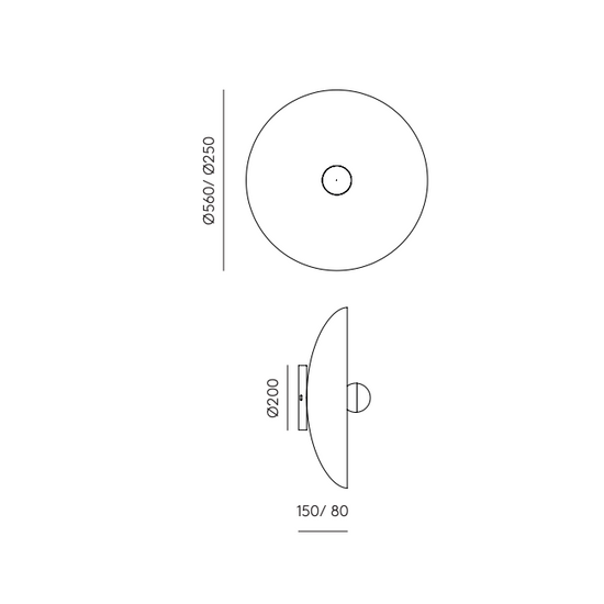 LAMPA ŚCIENNA CROPI S A1100/25 matowa czerń Aromas