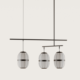 Lampa wisząca PULL matowa czerń C1249/3 Aromas