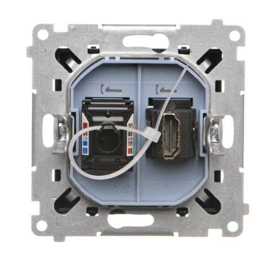 Gniazdo HDMI + komputerowe RJ45 kat.6. Simon 55