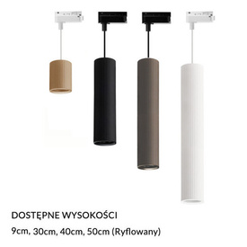 Lampa wisząca do szynoprzewodu LUCAS TUBE RIBBED TRACK 1LINE Azzardo