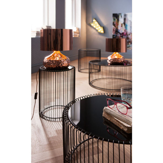 Zestaw dwóch stolików kawowych Wire Black Kare Design 79578 